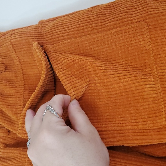 Wide Leg Corduroy Pants in Orange - Picture 8 of 14